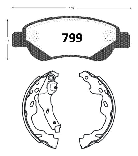 Pastilla Freno + Balatas Freno Peugeot 107 2007 2013