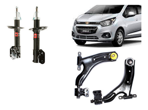 Kit Bandejas + Amortiguador Delantero Spark Gt 2010 2019