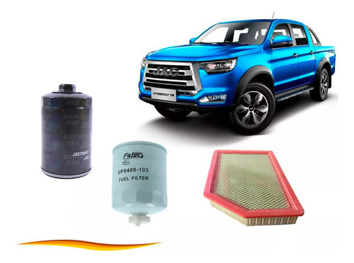 Kit Filtros Jac T8 2019 2023 Aceite Aire Petroleo