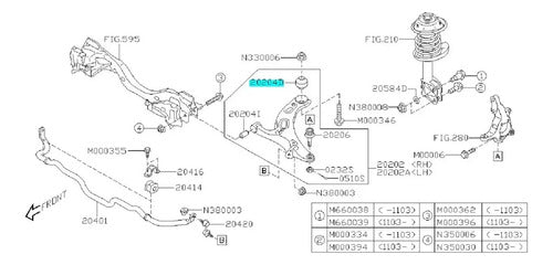 Buje Bandeja Subaru Impreza Forester Legacy Outback