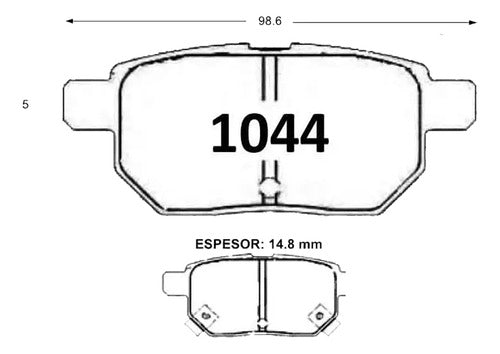 Kit Pastillas Delanteras + Traseras Freno Great Wall M4 2014 2022