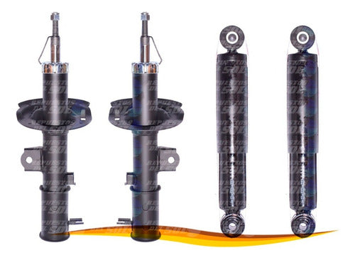 Par Amotiguadores Delantero + Par Trasero Hyundai Accent Rb 2011 2018