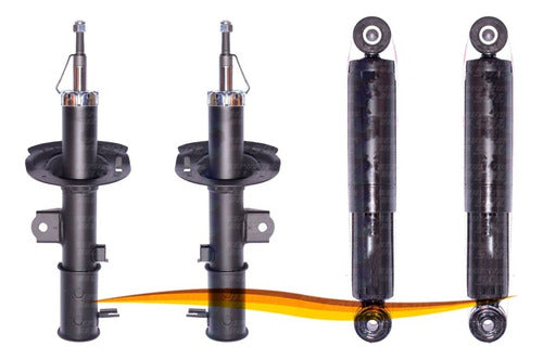 Par Amortiguador Hyundai Accent Rb 2011 2020 Delantero + Traseros