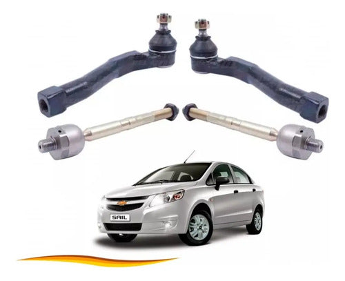 Brazo Axial Chevrolet Sail 2011 2015 + Terminales Kit X 4