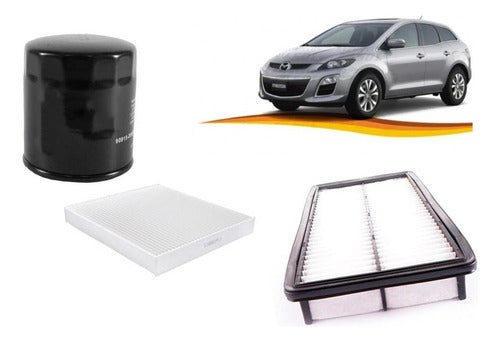 Kit Filtros Mazda Cx7 2.5 L5v3 2010 2014 Aceite Aire Polen