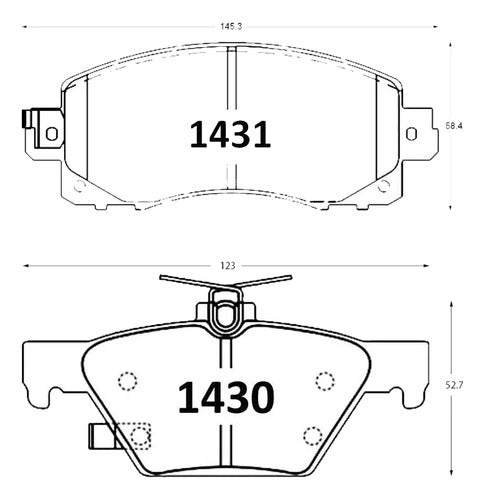 Pastilla Frenos Subaru Xv 2018 2024 Kit