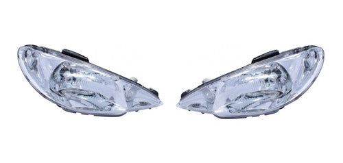 Optico Delantero Peugeot 206 2004 2010 Tu3jp Par