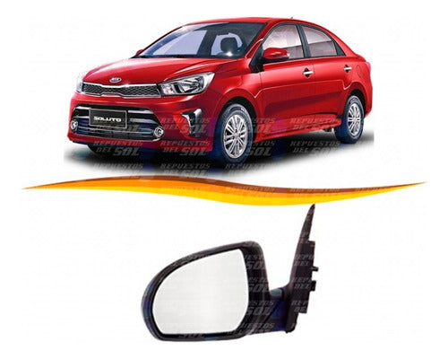 Espejo Retrovisor Izquierdo Kia Soluto 2019 2022 3 Pin