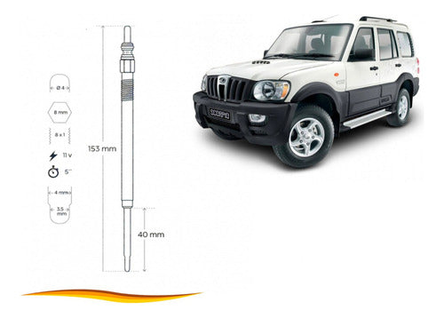 Set Bujia Incandescente Mahindra Scorpio 2.2 2011 2015