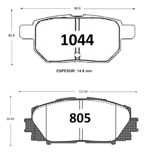 Kit Pastillas Delanteras + Traseras Freno Lexus Ct200h 2010 2014