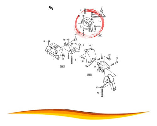 Soporte Motor Derecho Suzuki Dzire 1.2 2012 2015