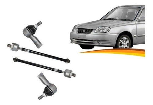 Brazo Axial Hyundai Accent 2000 2006 + Terminales Kit