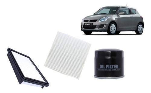 Kit Filtro Aceite Aire Polen Suzuki Swif 1.2 K12m 2015 2017