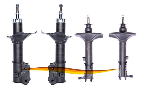 Par Amortiguador Hyundai Accent 1995 2001 Delantero + Traseros