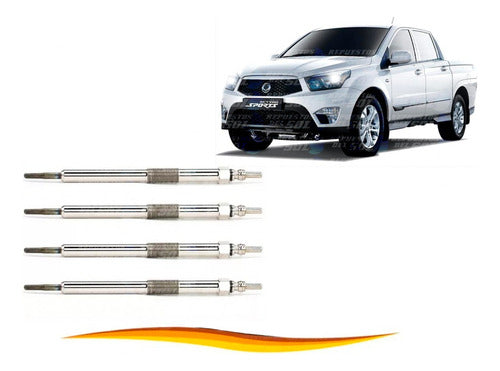 Pack 4 Bujias Ssangyong Actyon Sport 2.0 2007 2011