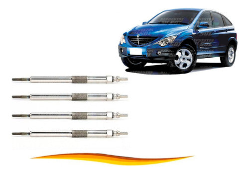 Pack 4 Bujias Ssangyong Actyon Sport 2.0 2006 2011