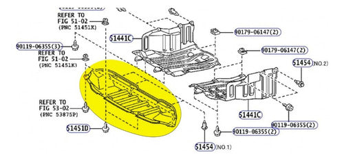 Protector Inferior Central Toyota Corolla 2009 2014