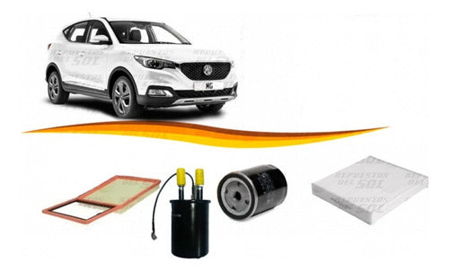 Kit Filtros Aire + Polen + Aceite + Bencina Mg Zs 1.5