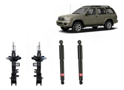Par Amortiguador Nissan Pathfinder R50 1998 2004 Delantero + Traseros