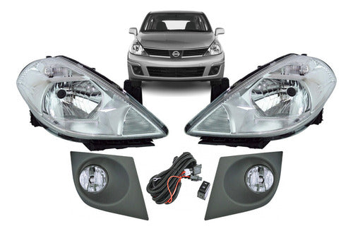 Optico + Neblinero Nissan Tiida 1.6 2006 2016 Par
