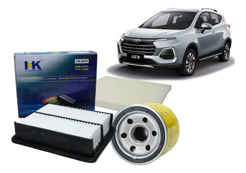 Kit Filtros Jac S3 2015 2022 + Aceite