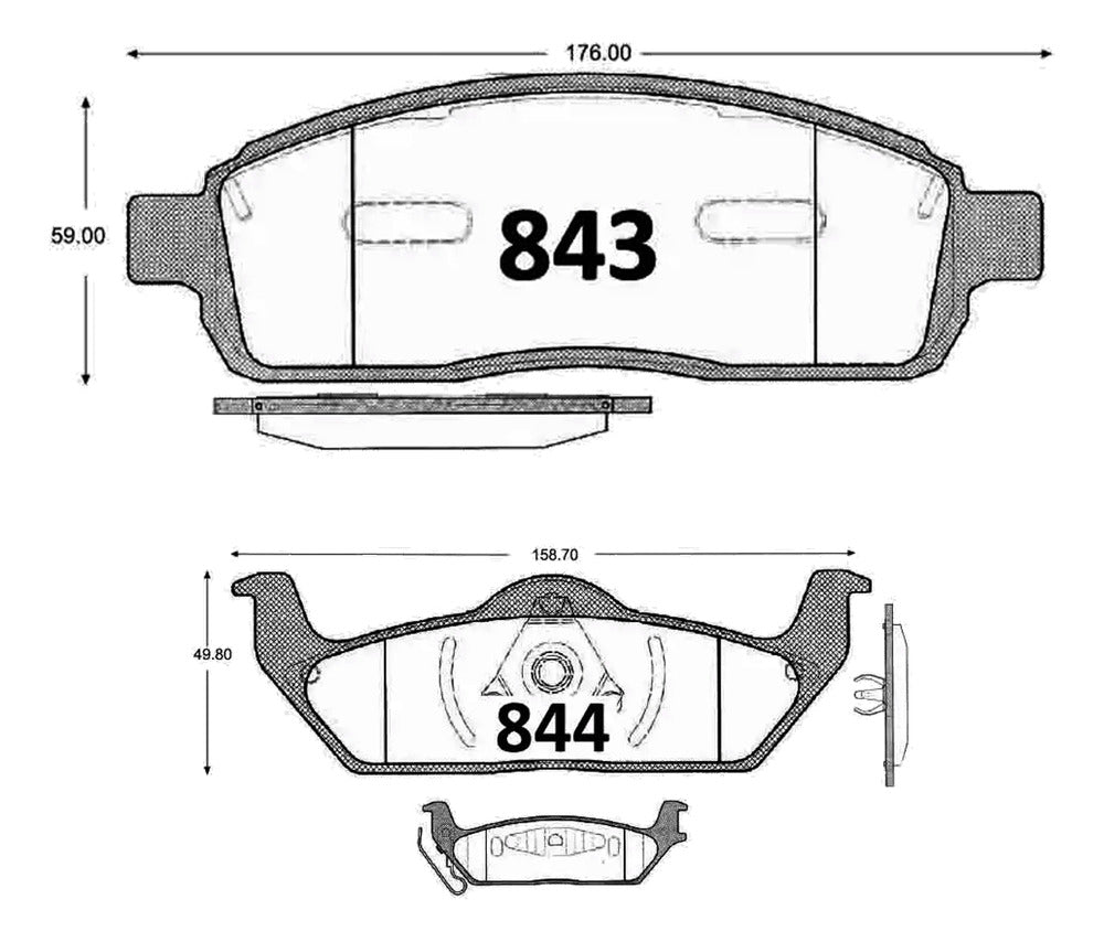 Pastillas Freno Ford F150 2004 2009 Delanteras Trasera