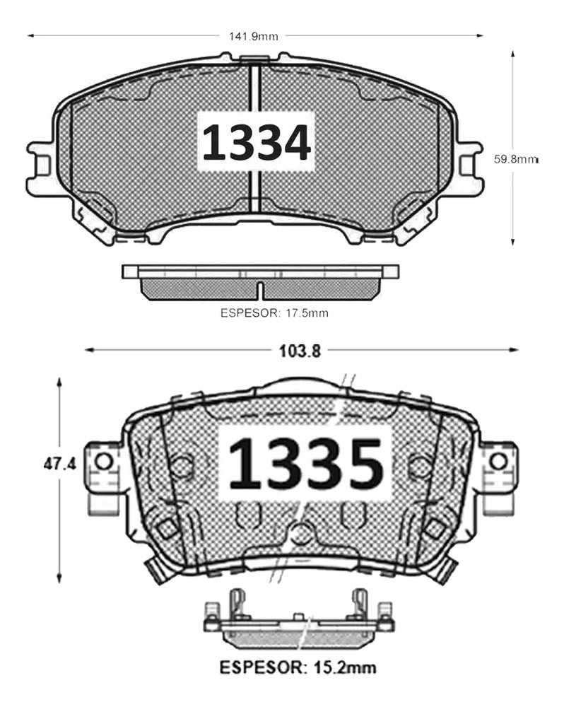 Pastillas Freno Nissan Qashqai 2.0 2015 2022 Kit