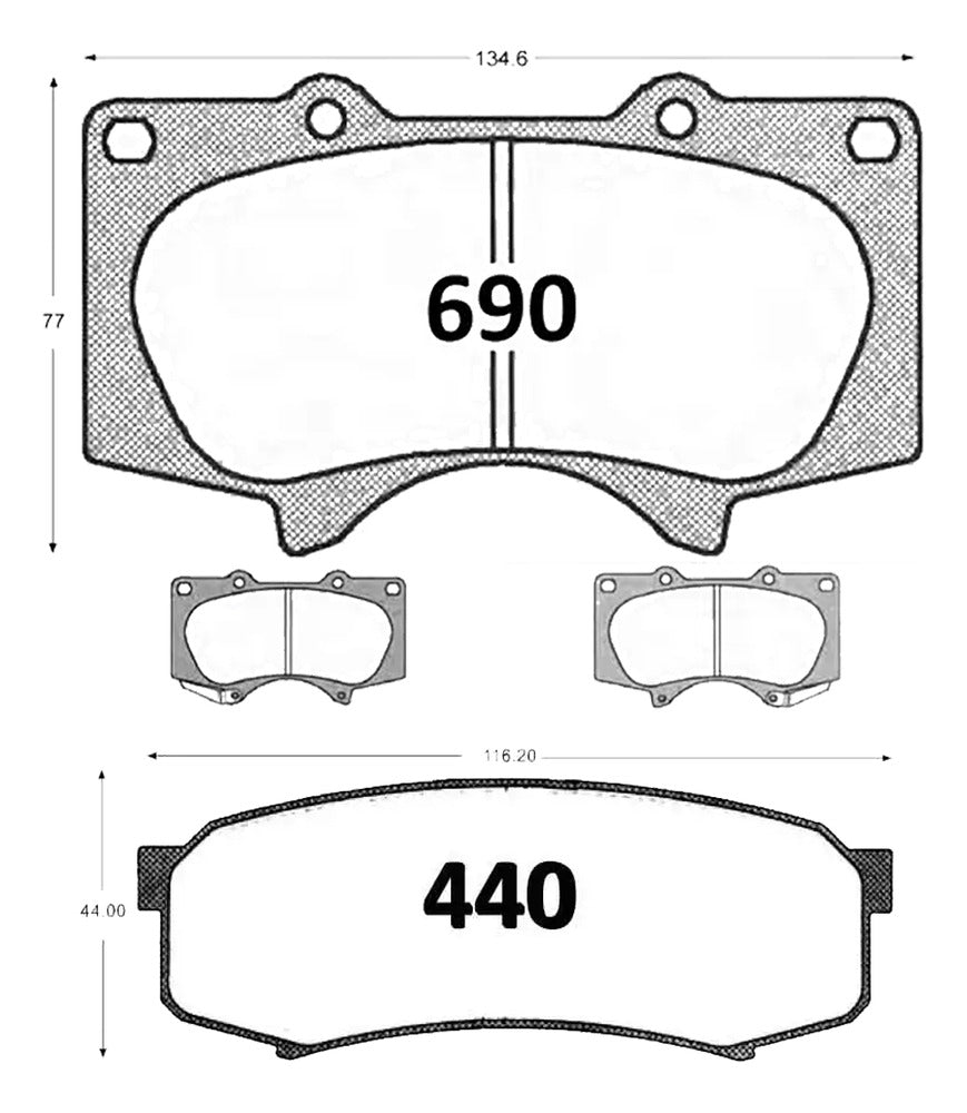Pastillas Freno Mitsubishi Pajero 2011 2019 Kit