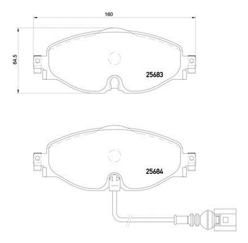 Discos Freno + Pastillas Brembo Audi A3 Tsi 2016 2020