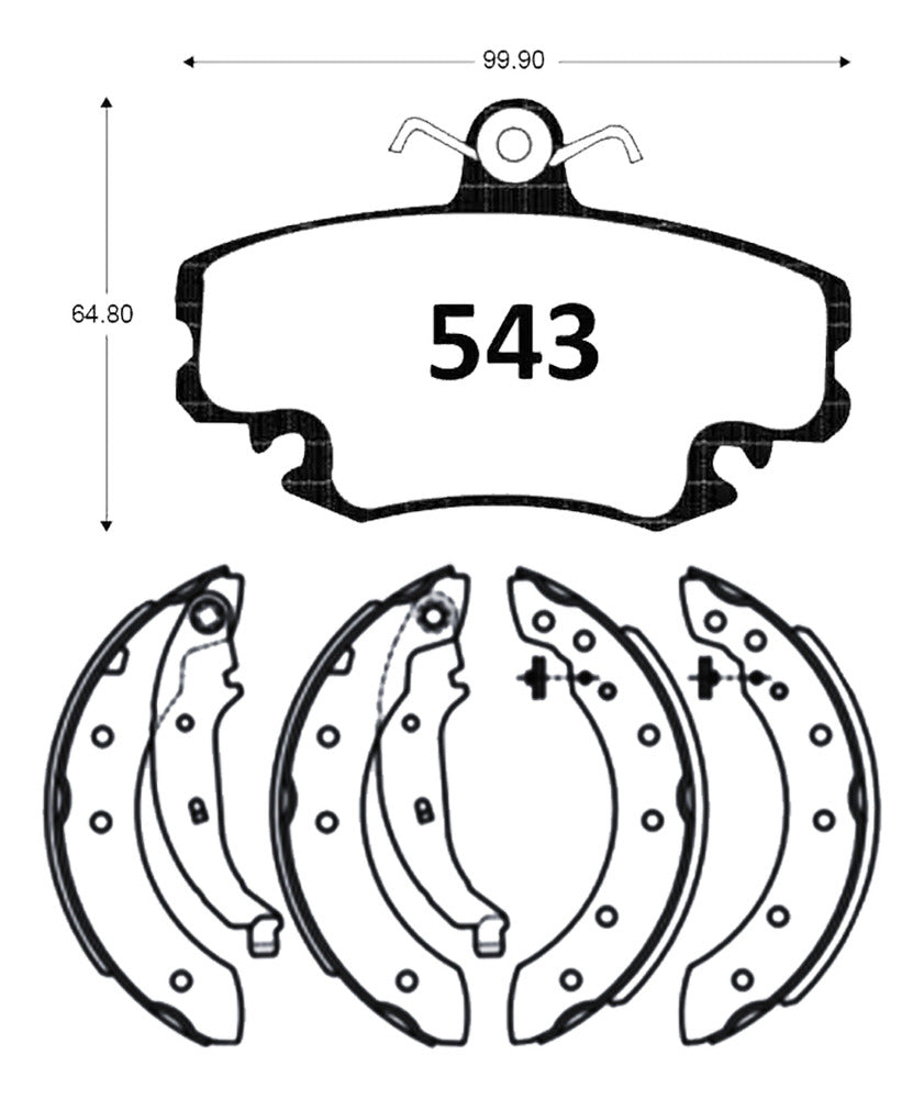 Pastillas Freno + Balatas Gtx Lifan 520 2008 2014 Kit
