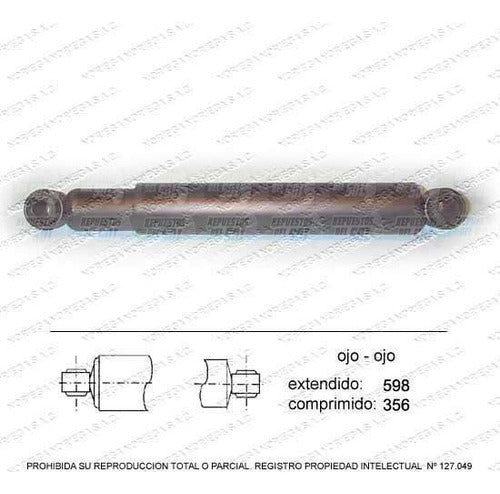 Par Amortiguador R/L Trasero Luv 2.2 1998 2006