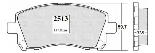 Pastilla Freno Delantero Subaru Forester 2.5 1999 2002