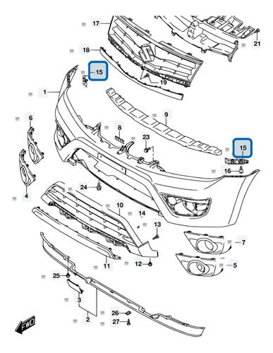 Mensula Parachoque Delantero Suzuki Gran Nomade 2006 2015 Par
