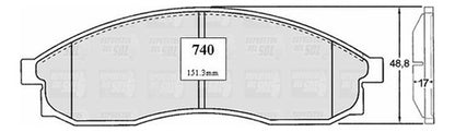 Pastilla Freno Delantero Mitsubishi L200 Work 2.5 2003 2007