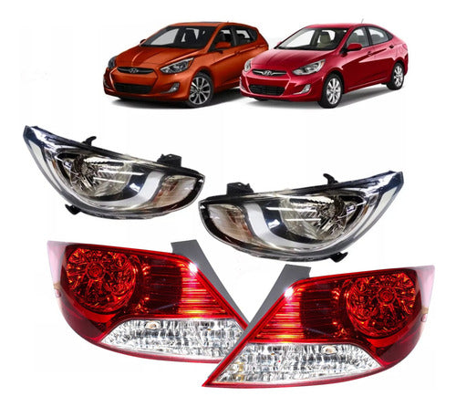 Optico 5 Pines + Farol Hyundai Accent Rb 2011 2015
