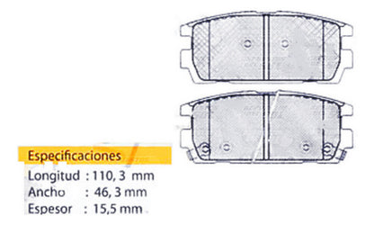Pastilla Freno Trasero Chevrolet Captiva 2.4 2007 2011