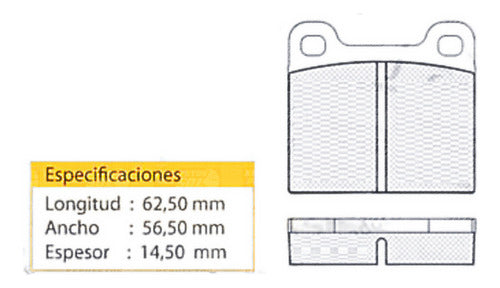 Pastilla Freno Delantero Chevrolet Chevette 1.4 1977 1992