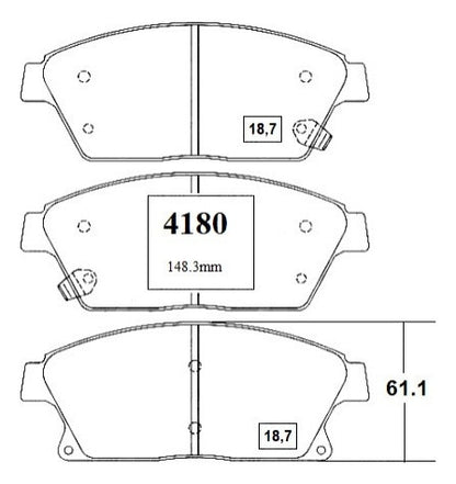 Pastilla Freno Delantero Chevrolet Tracker 1.8 2013 2017