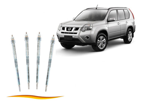 Set Bujia Incandescente Nissan Xtrail 2.2 2003 2006 4 Uds