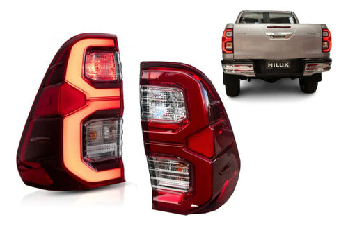 Farol Trasero Led Toyota Hilux 2019 2024 Par