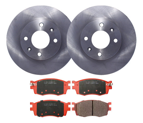 Discos Freno Con Pastilla Kia Rio Jb 2006 2011