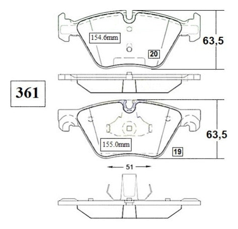 Pastilla Freno Delantero Bmw 520d 2.0 2014 2015