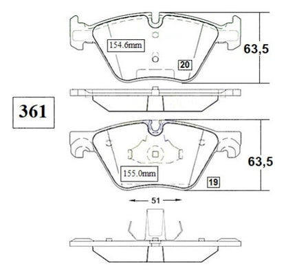 Pastilla Freno Delantero Bmw 520d 2.0 2014 2015