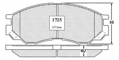 Pastilla Freno Delantero Mitsubishi L200 Work 2.5 2003 2007
