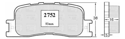 Pastilla Freno Trasero Toyota Camry 2.4 2002 2006