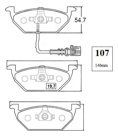Pastilla Freno Delantero Volkswagen Caddy 2.0 2008 2010