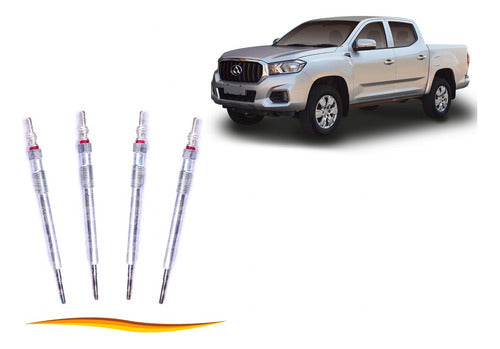 Set Bujia Incandescente Maxus T60 2.8 2017 2023 4 Uds