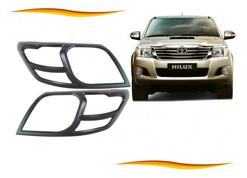 Biseles Delantero Opticos Toyota Hilux 2016-202 Negro Matte