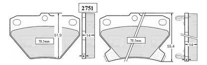 Pastilla Freno Trasero Toyota Corolla 1.6 2002 2004