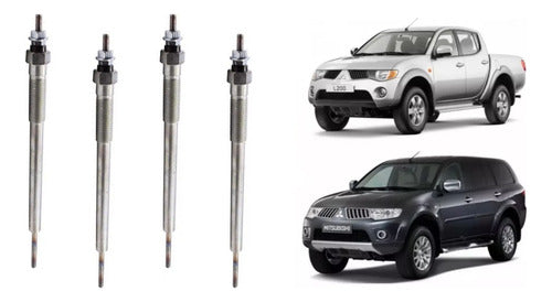 Set 10 Bujias Incandescente Mitsubishi L200 2.5 2007 2015